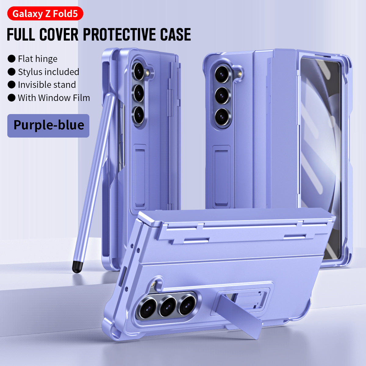 All-inclusive Galaxy Z Fold5 Case with Free Stylus & Front Film & Side Pen Slot