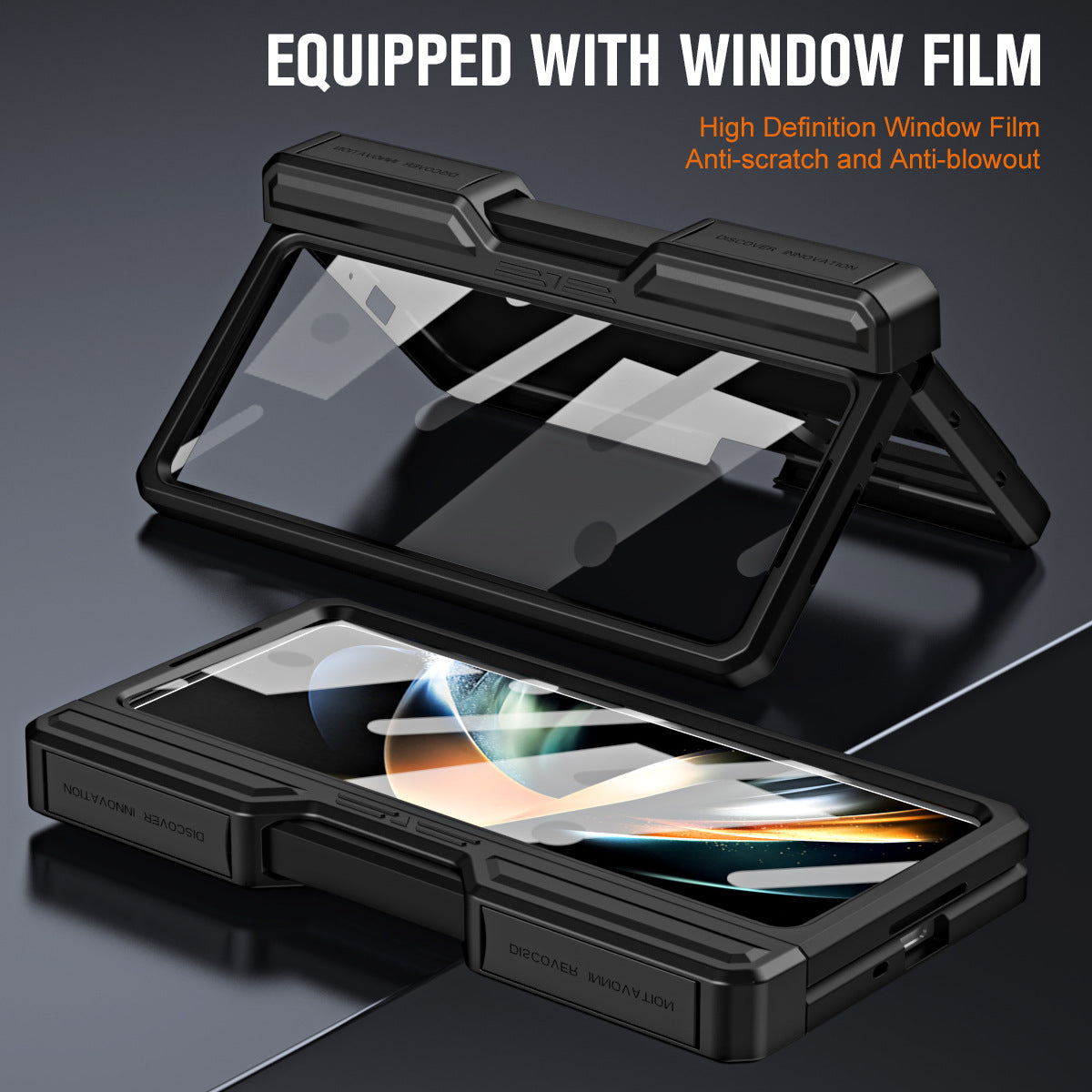 Ultra Strong Drop Prevention Case For Samsung Galaxy Z Fold5 With Bracket and Front Film Free Stylus