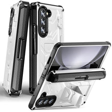 Carregar imagem no visualizador da galeria, Mecha Style Galaxy Z Fold5 Ccase with Invisible Bracket &amp; Pen Slot
