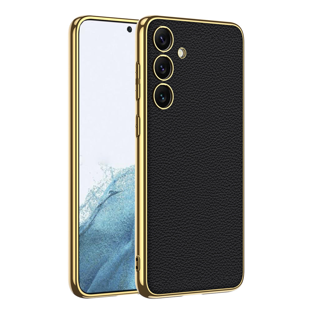 Samsung S24Ultra Case S24 Series Electroplated Plain Leather Phone Case
