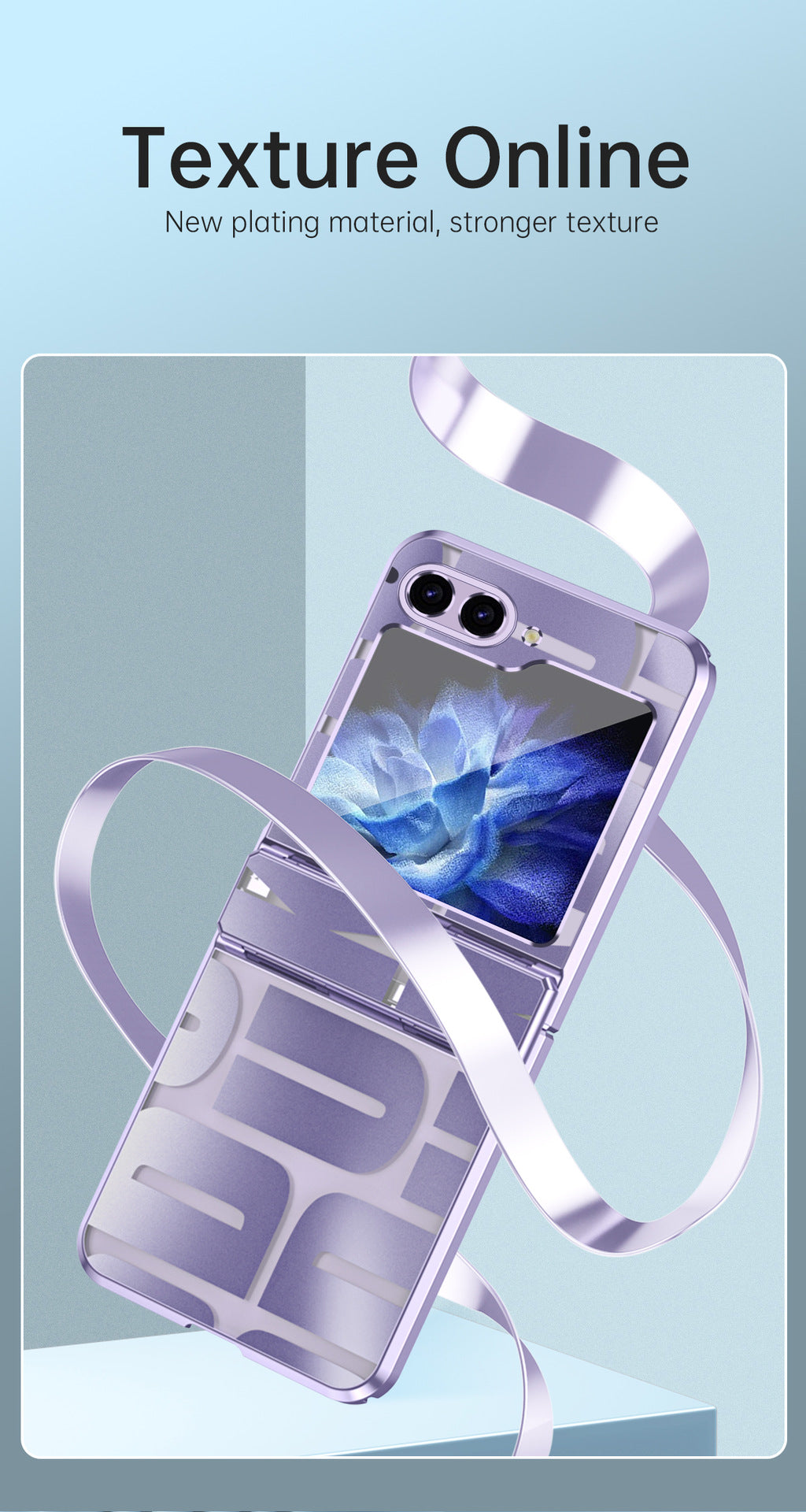 Electroplating Samsung Galaxy Z Flip5 Case With transparent hinge all-inclusive drop-proof protective Case