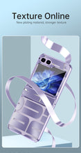Carregar imagem no visualizador da galeria, Electroplating Samsung Galaxy Z Flip5 Case With transparent hinge all-inclusive drop-proof protective Case
