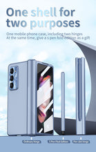 Carregar imagem no visualizador da galeria, Electroplated Folding Case For Galaxy Z Fold5 With Double Hinge Protector and Free Stylus
