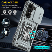 Charger l&#39;image dans la galerie, Samsung Galaxy Z Fold5 Case Armor Heavy Duty Shell Magnetic Car Holder and Lens Slide(Pre-sell)
