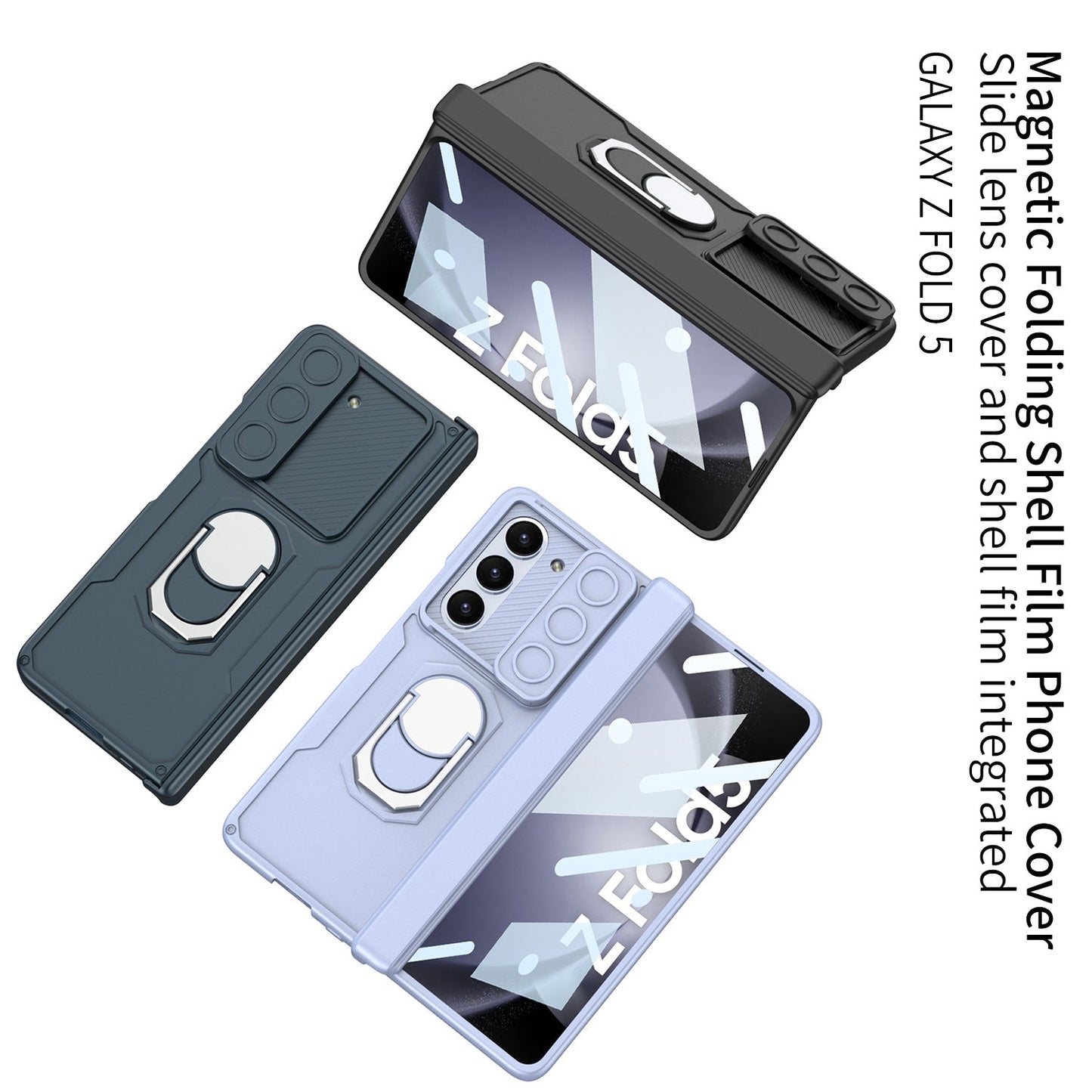 Samsung Z Fold5 Case With Folding Hinge Magnetic Bracket Armor Protective Case