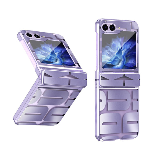 Electroplating Samsung Galaxy Z Flip5 Case With transparent hinge all-inclusive drop-proof protective Case