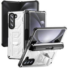 Carregar imagem no visualizador da galeria, Mecha Style Galaxy Z Fold5 Ccase with Invisible Bracket &amp; Pen Slot
