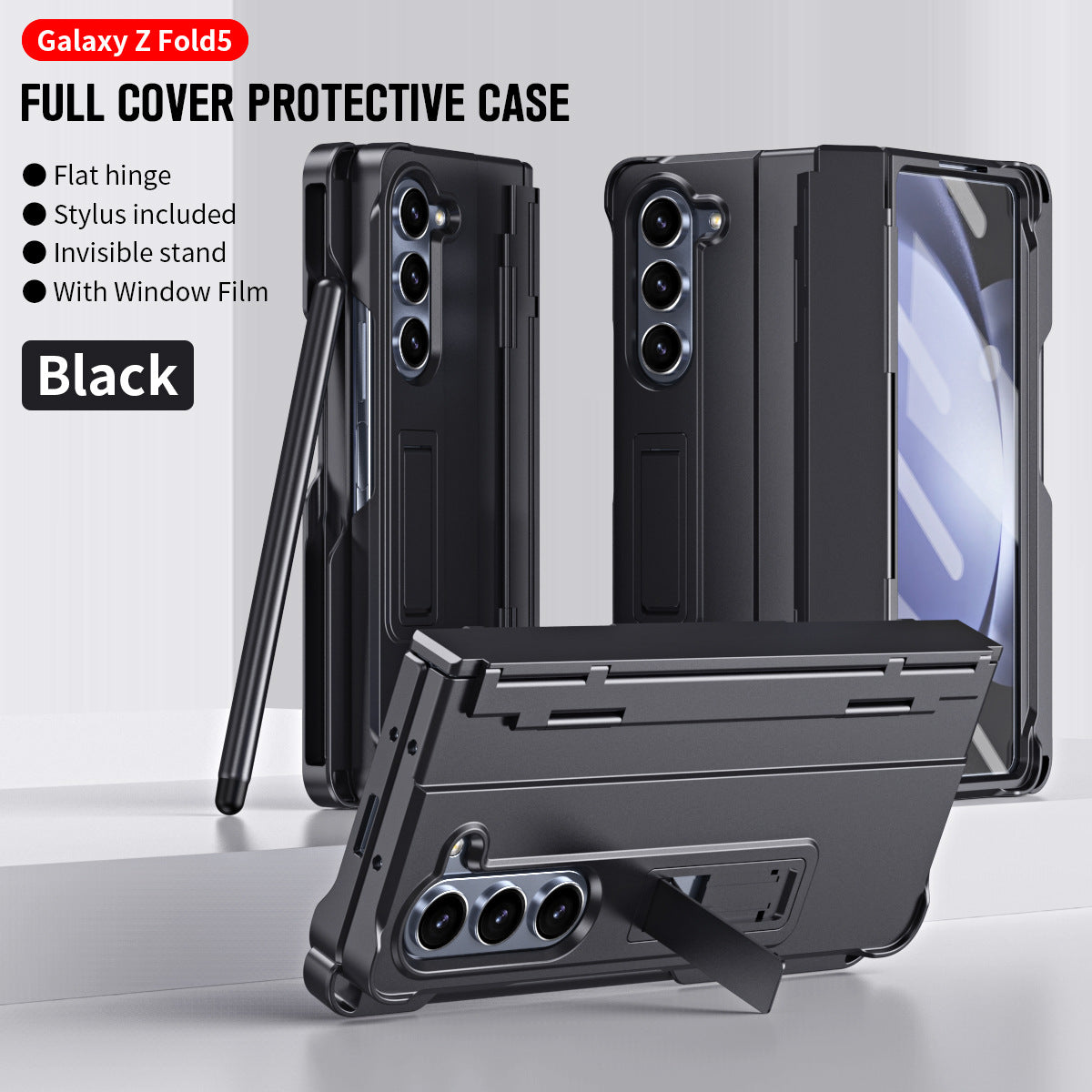 All-inclusive Galaxy Z Fold5 Case with Free Stylus & Front Film & Side Pen Slot