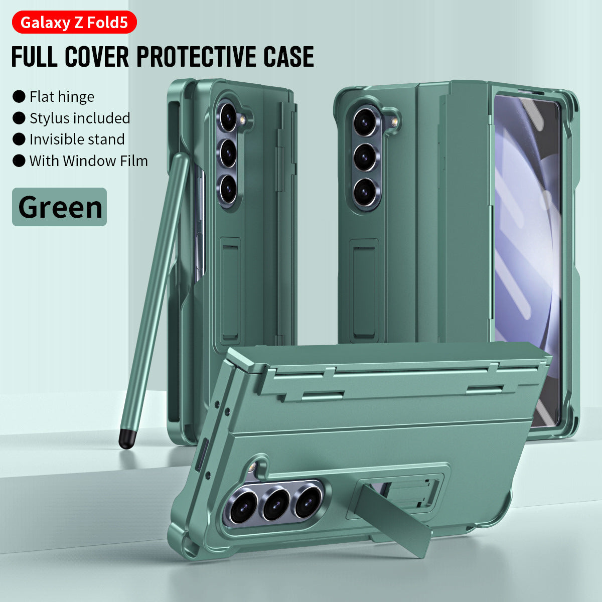 All-inclusive Galaxy Z Fold5 Case with Free Stylus & Front Film & Side Pen Slot