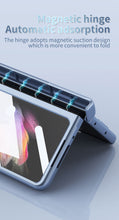 Cargar imagen en el visor de la galería, Electroplated Folding Case For Galaxy Z Fold5 With Double Hinge Protector and Free Stylus
