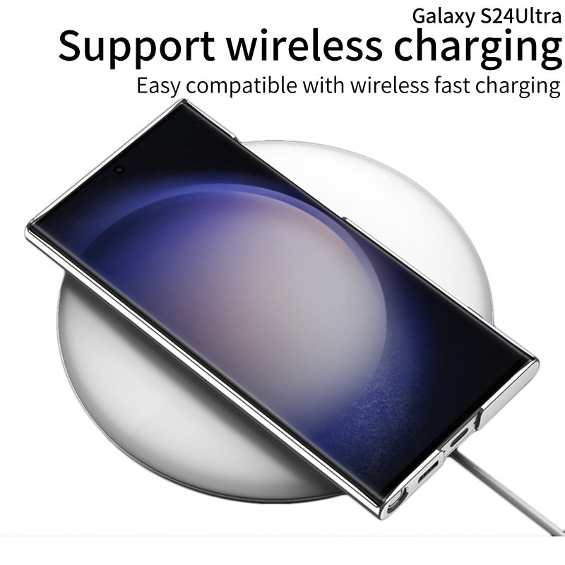 Samsung S24ultra Transparent Electroplated Phantom S24 Triumph Case with Stand