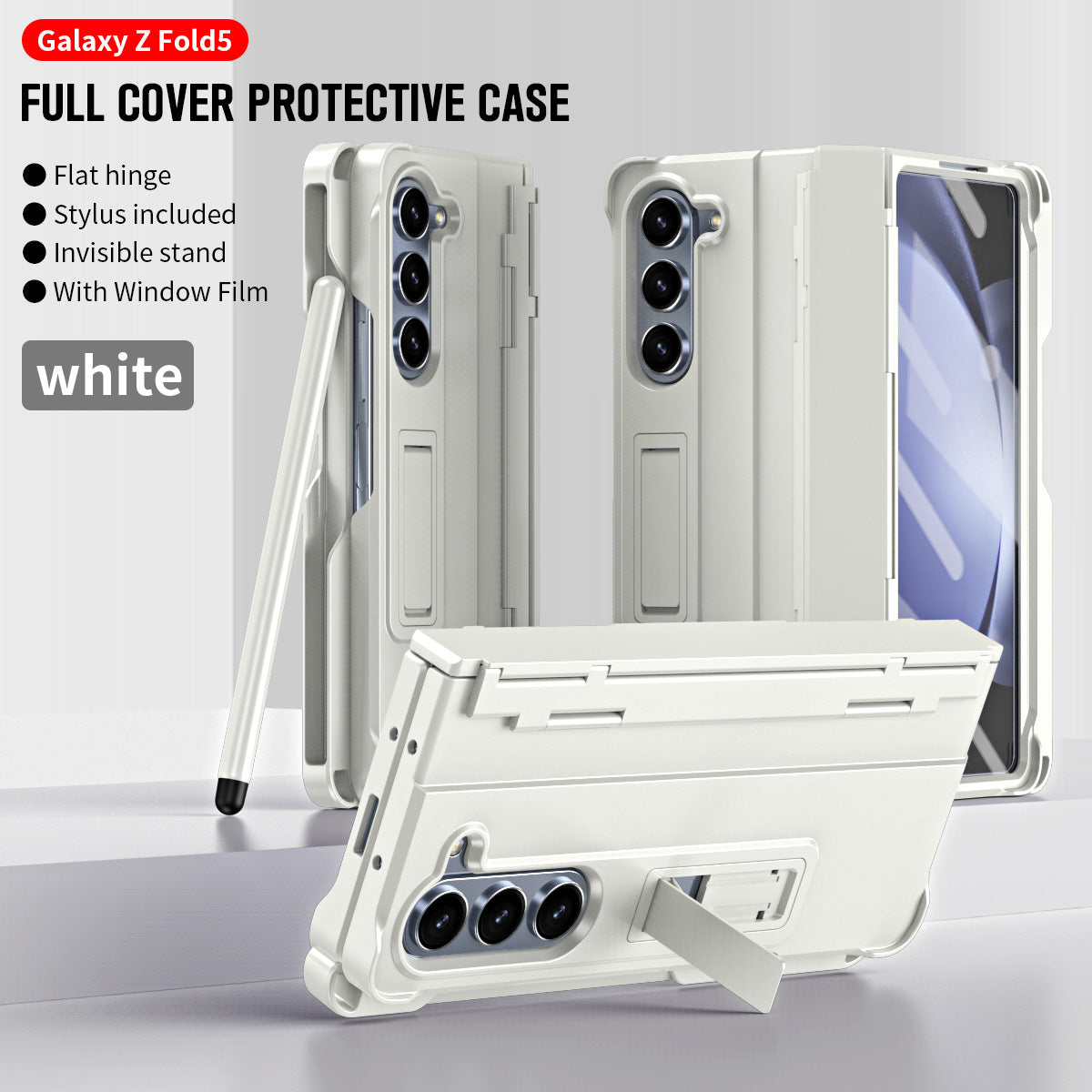 All-inclusive Galaxy Z Fold5 Case with Free Stylus & Front Film & Side Pen Slot