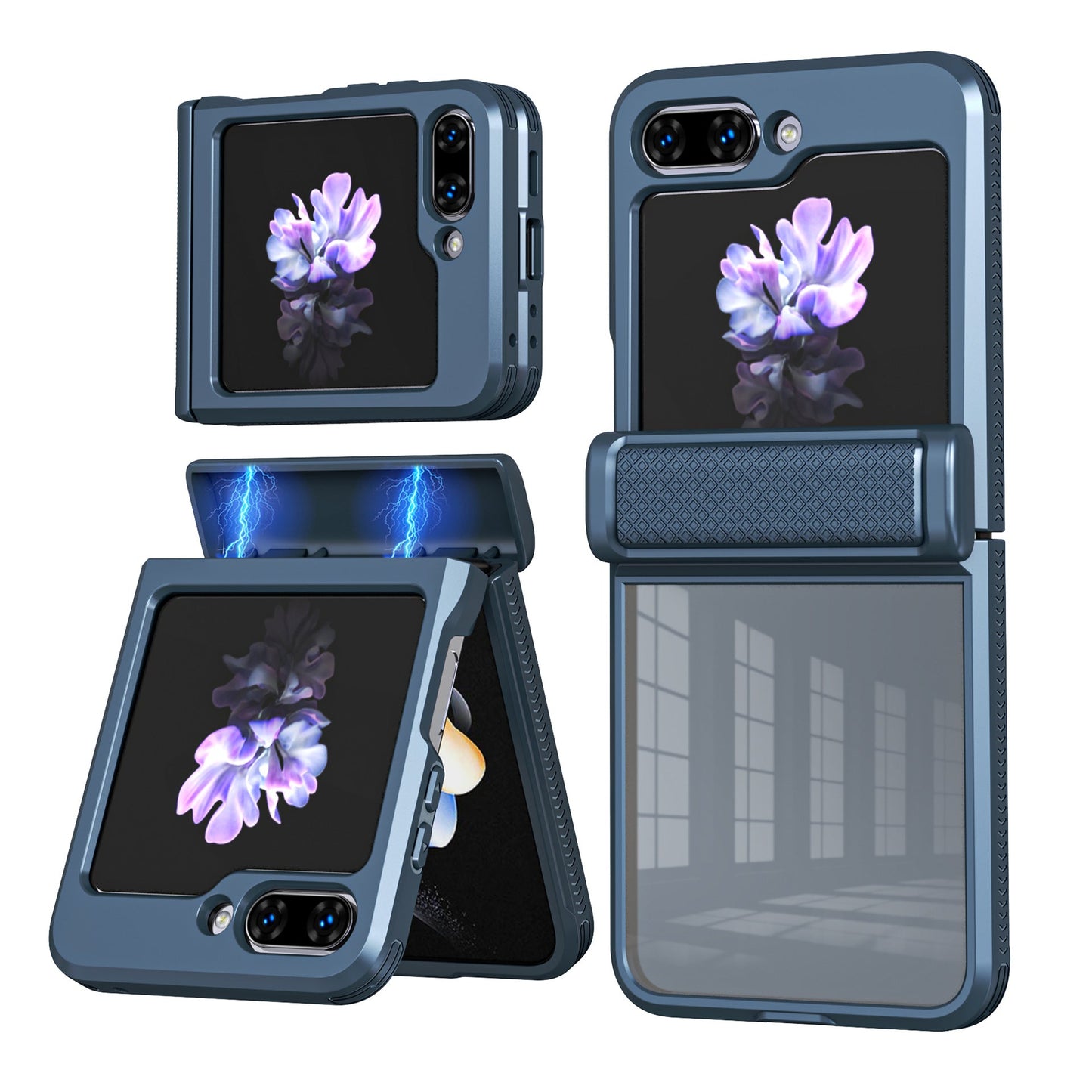 Magnetic Transparent Hinge Protection Samsung Galaxy Z Flip5 Case