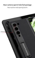 Load image into Gallery viewer, Leather Samsung Galaxy Z Fold5 Case With Film Kickstand
