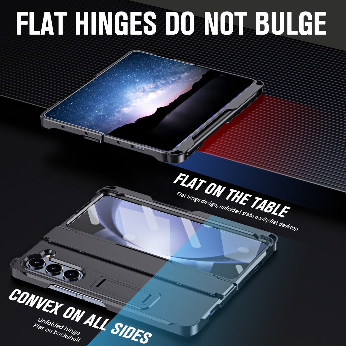 All-inclusive Galaxy Z Fold5 Case with Free Stylus & Front Film & Side Pen Slot