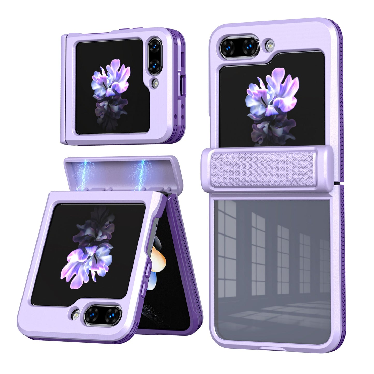 Magnetic Transparent Hinge Protection Samsung Galaxy Z Flip5 Case
