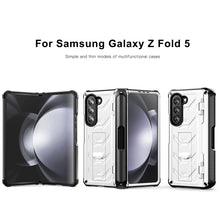 Lade das Bild in den Galerie-Viewer, Mecha Style Galaxy Z Fold5 Ccase with Invisible Bracket &amp; Pen Slot
