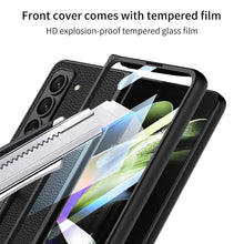 Lade das Bild in den Galerie-Viewer, Leather Samsung Galaxy Z Fold5 Case With Film Kickstand
