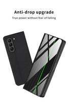 Carregar imagem no visualizador da galeria, Samsung Z Fold5 Painted Plain Leather Business Protective Phone Case
