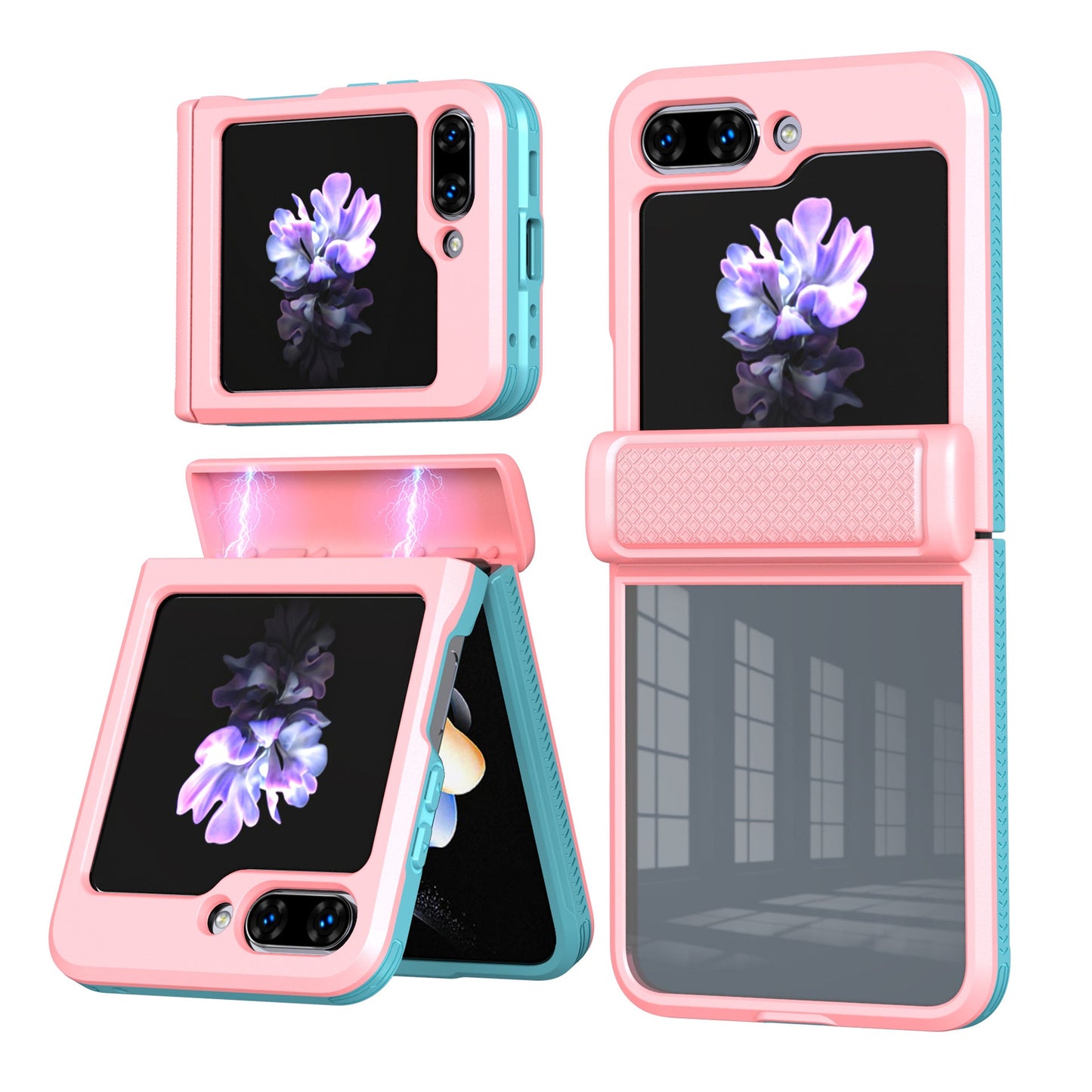 Magnetic Transparent Hinge Protection Samsung Galaxy Z Flip5 Case