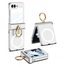 Carregar imagem no visualizador da galeria, Magnetic Samsung Z Flip5 Case With Ring Wireless Charging Protective All-inclusive Shell
