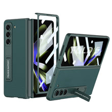 Load image into Gallery viewer, Leather Samsung Galaxy Z Fold5 Case With Film Kickstand
