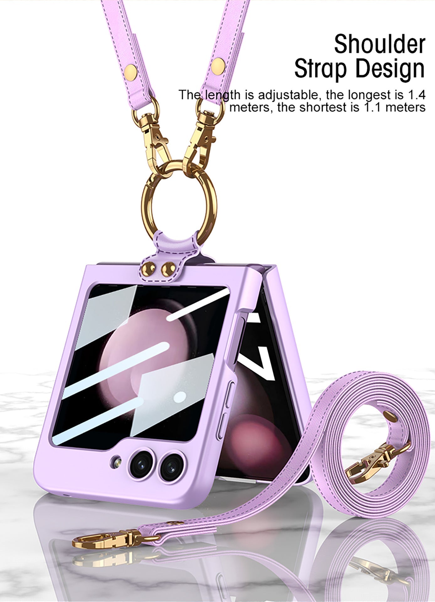 Ultra-thin Delicate Strap Samsung Flip5 Phone Case Bracket Case