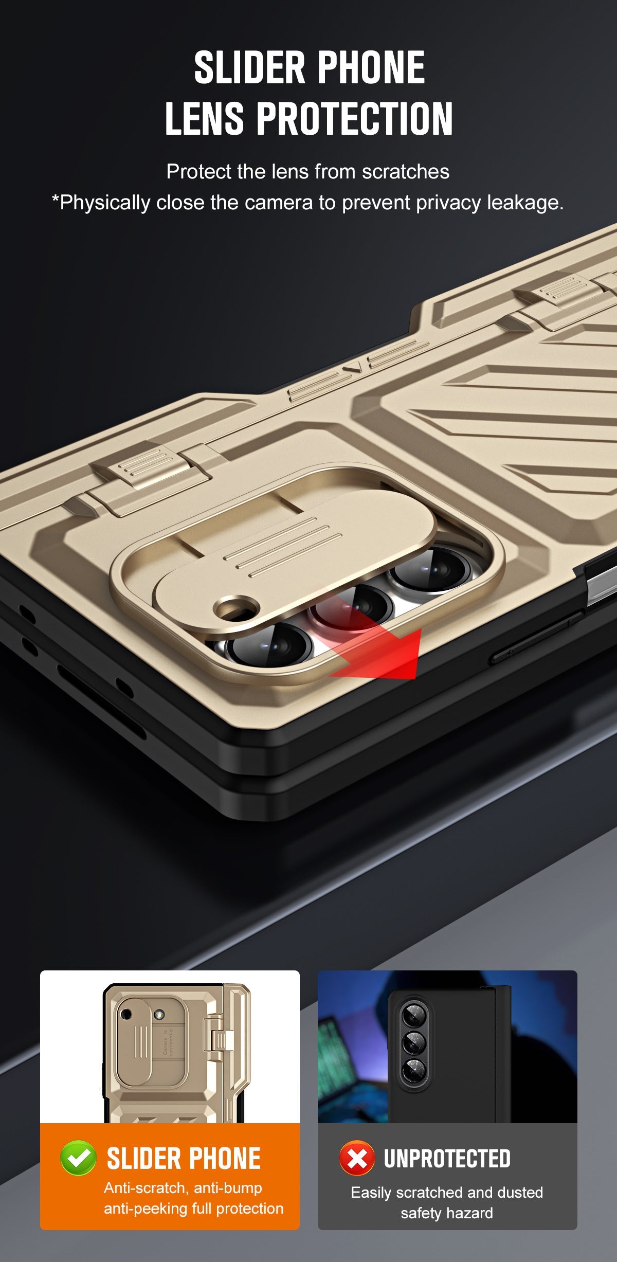 Ultra Strong Drop Prevention Case For Samsung Galaxy Z Fold5 With Bracket and Front Film Free Stylus