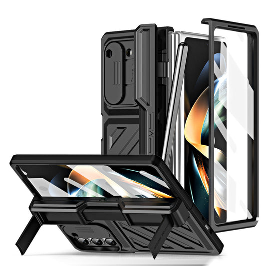 Ultra Strong Drop Prevention Case For Samsung Galaxy Z Fold5 With Bracket and Front Film Free Stylus