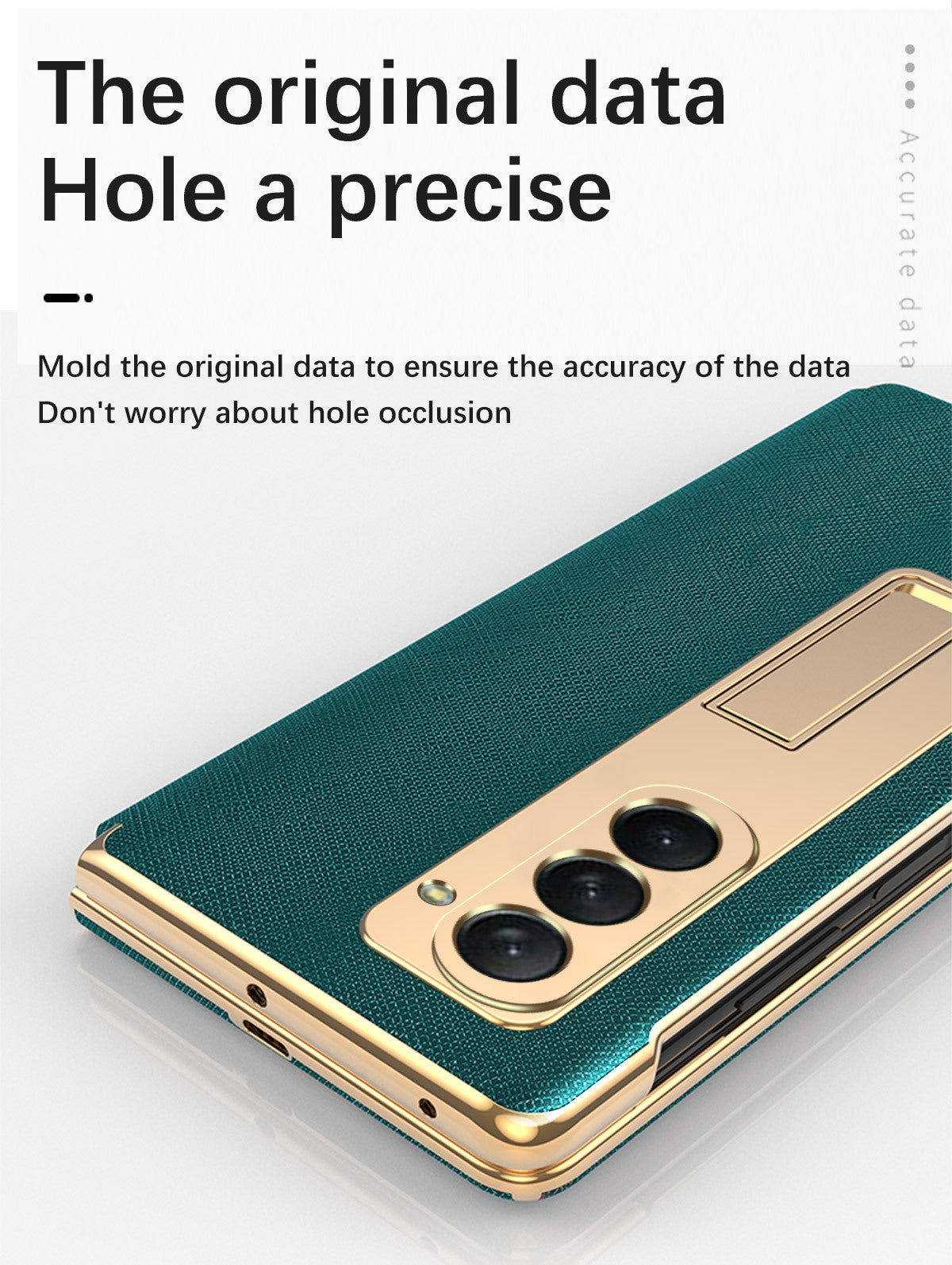 Leather Samsung Galaxy Z Fold5 Case Electroplating Bracket One-piece All-inclusive Drop-proof Case