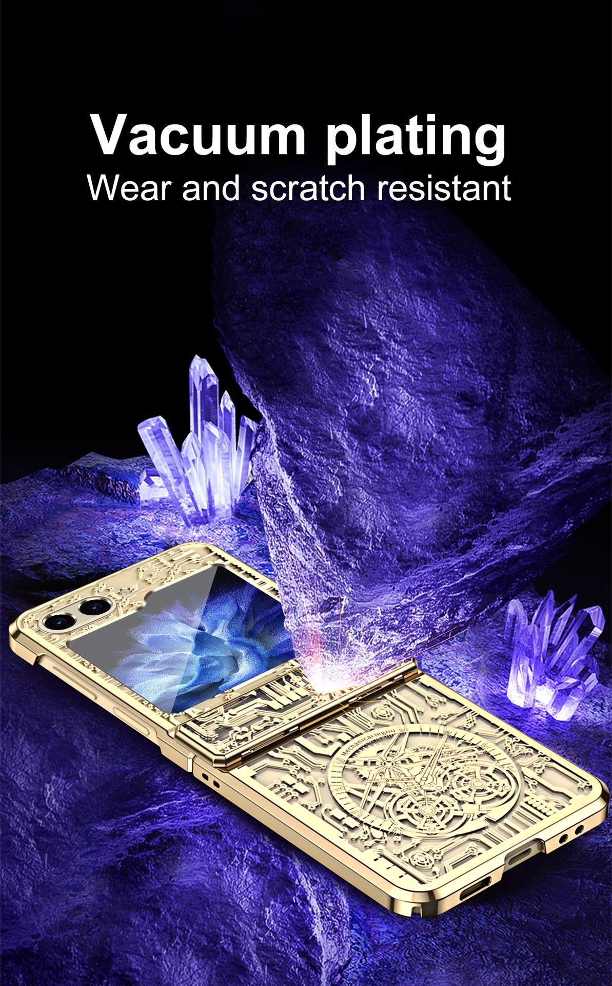 Luxury Electroplated Samsung Flip5 5G Case All-inclusive Drop-proof Protective Case