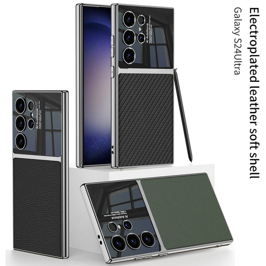 S24U Cross-Border Phone Case with Carbon Fiber Texture for S24 Ultra S24 Series