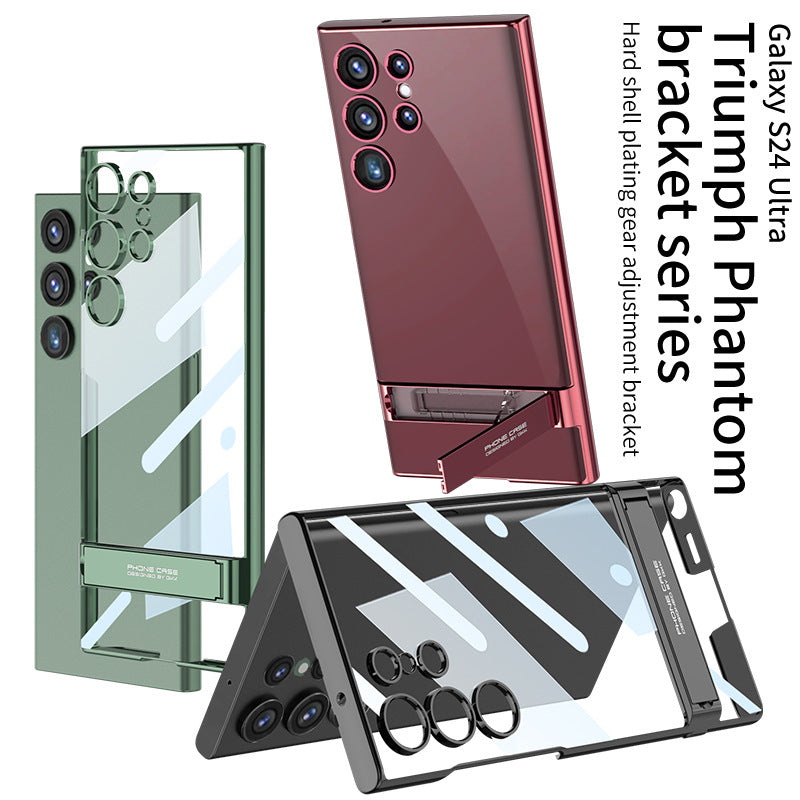 Samsung S24ultra Transparent Electroplated Phantom S24 Triumph Case with Stand