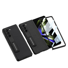 Lade das Bild in den Galerie-Viewer, Leather Samsung Galaxy Z Fold5 Case With Film Kickstand
