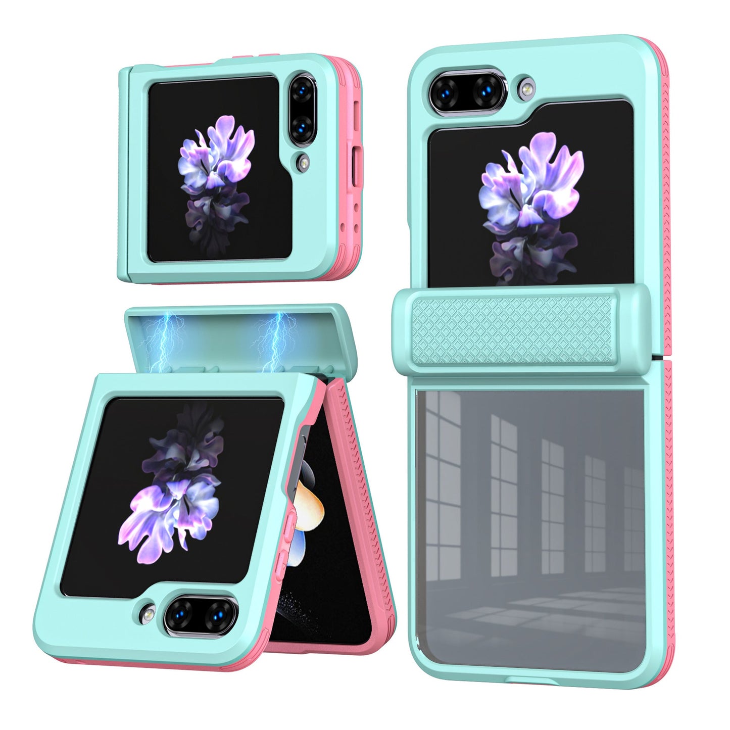 Magnetic Transparent Hinge Protection Samsung Galaxy Z Flip5 Case
