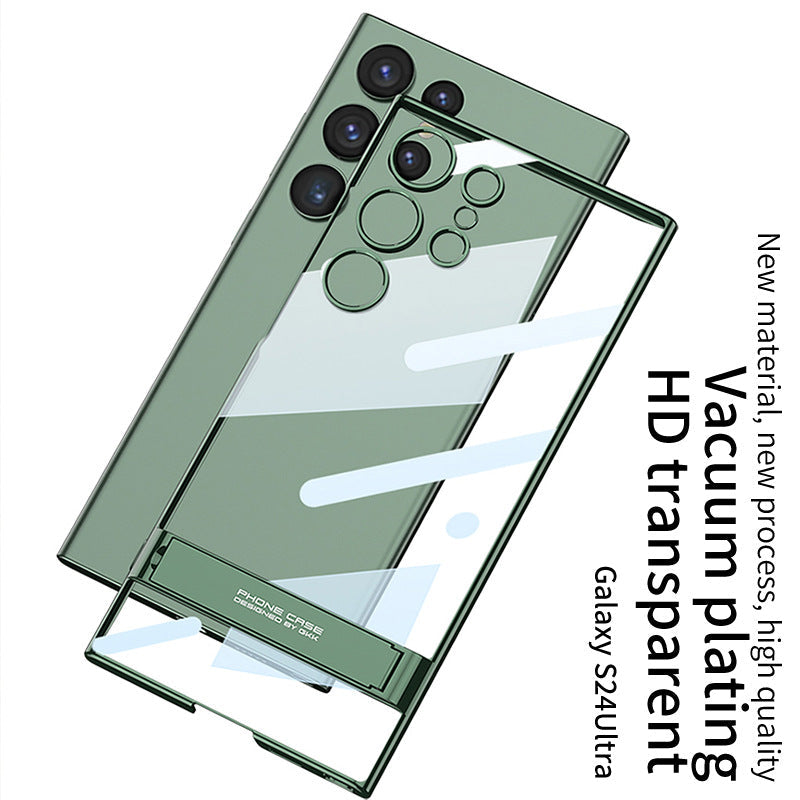 Samsung S24ultra Transparent Electroplated Phantom S24 Triumph Case with Stand