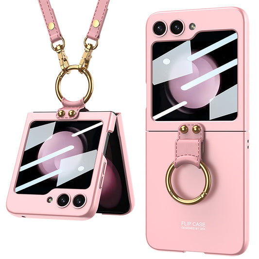 Ultra-thin Delicate Strap Samsung Flip5 Phone Case Bracket Case