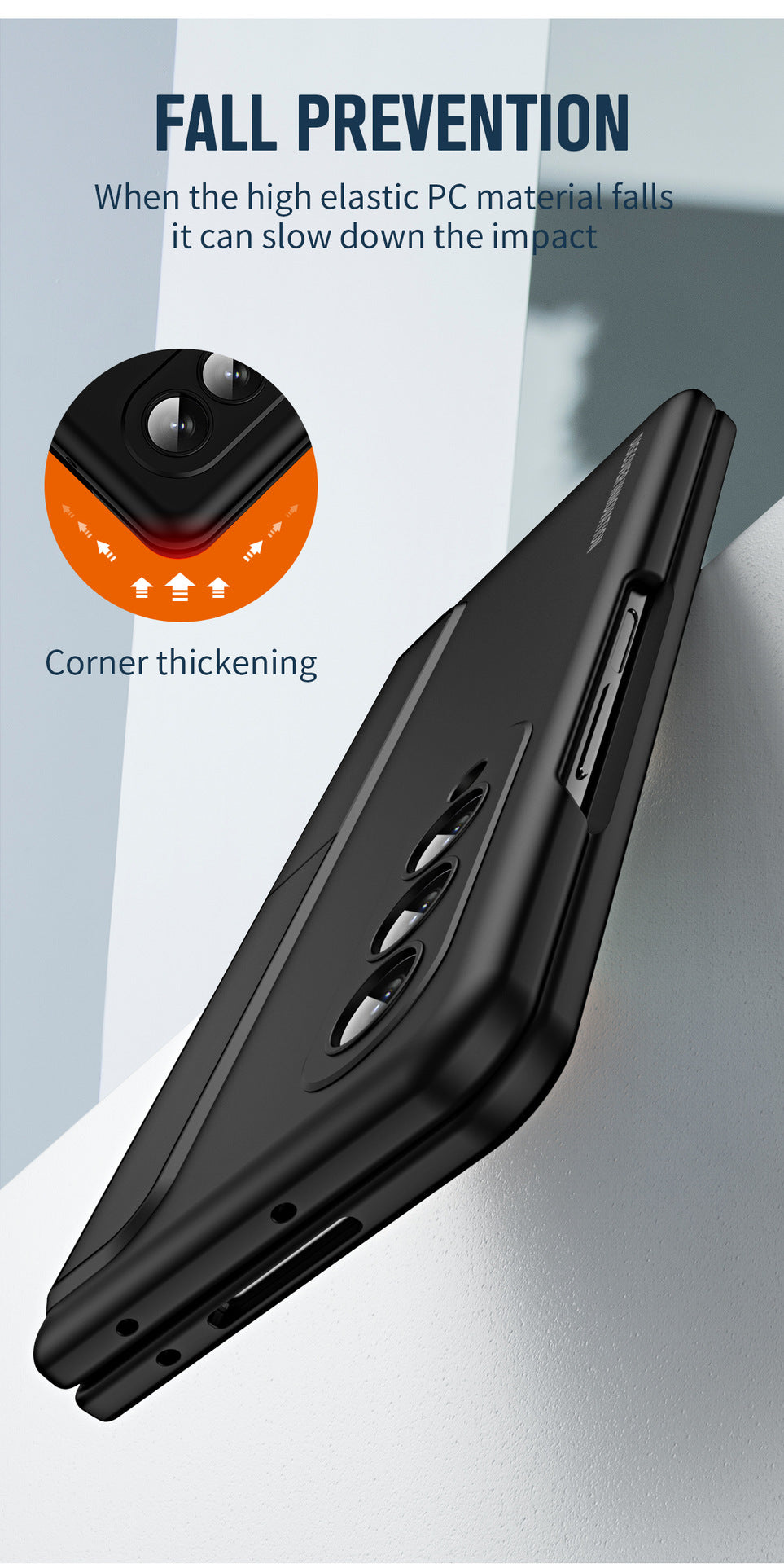 Samsung Galaxy Z Fold 5 Case with Tempered Glass Protector and Detachable Pen Slot