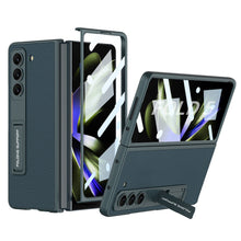 Lade das Bild in den Galerie-Viewer, Leather Samsung Galaxy Z Fold5 Case With Film Kickstand
