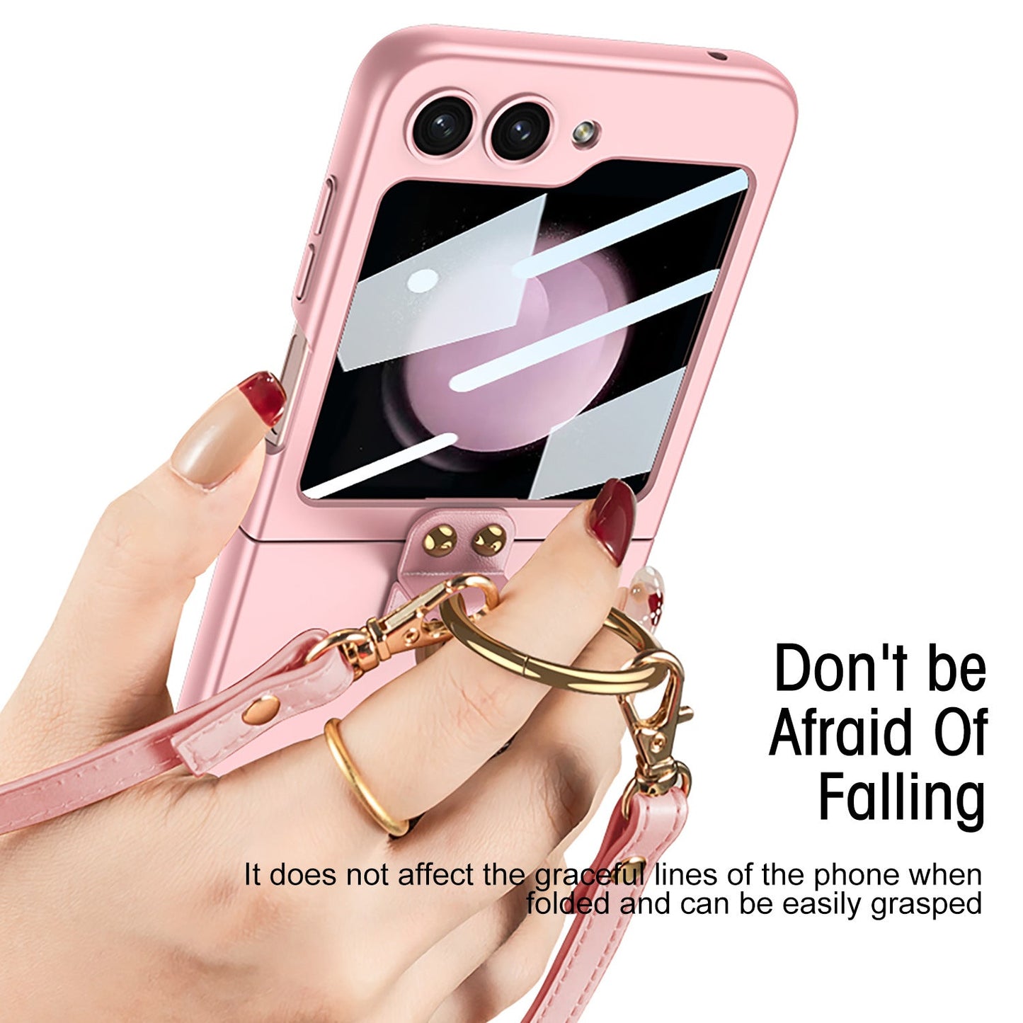 Ultra-thin Delicate Strap Samsung Flip5 Phone Case Bracket Case