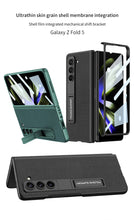 Lade das Bild in den Galerie-Viewer, Leather Samsung Galaxy Z Fold5 Case With Film Kickstand
