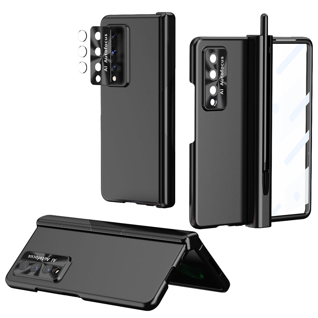 Electroplated Samsung Galaxy Z Fold4 5G Case  with Tempered Glass Film and Stylus
