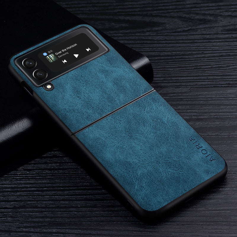 Premium PU Leathe Case for Samsung Galaxy Z Flip 3 Scratch-Resistant Solid Color Cover for Samsung Galaxy Z Flip3 zflip3 5G Case