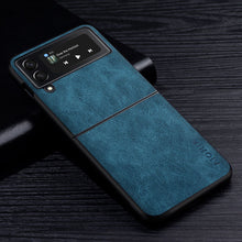 Lade das Bild in den Galerie-Viewer, Premium PU Leathe Case for Samsung Galaxy Z Flip 3 Scratch-Resistant Solid Color Cover for Samsung Galaxy Z Flip3 zflip3 5G Case
