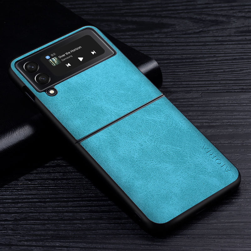 Premium PU Leathe Case for Samsung Galaxy Z Flip 3 Scratch-Resistant Solid Color Cover for Samsung Galaxy Z Flip3 zflip3 5G Case