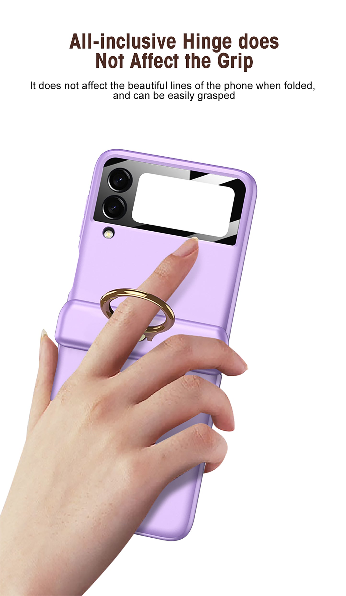 Magnetic hinges All-included Case For Samsung Galaxy Z Flip 3 5G Back Screen Glass Plastic Hard Cover For Samsung Flip3 Case