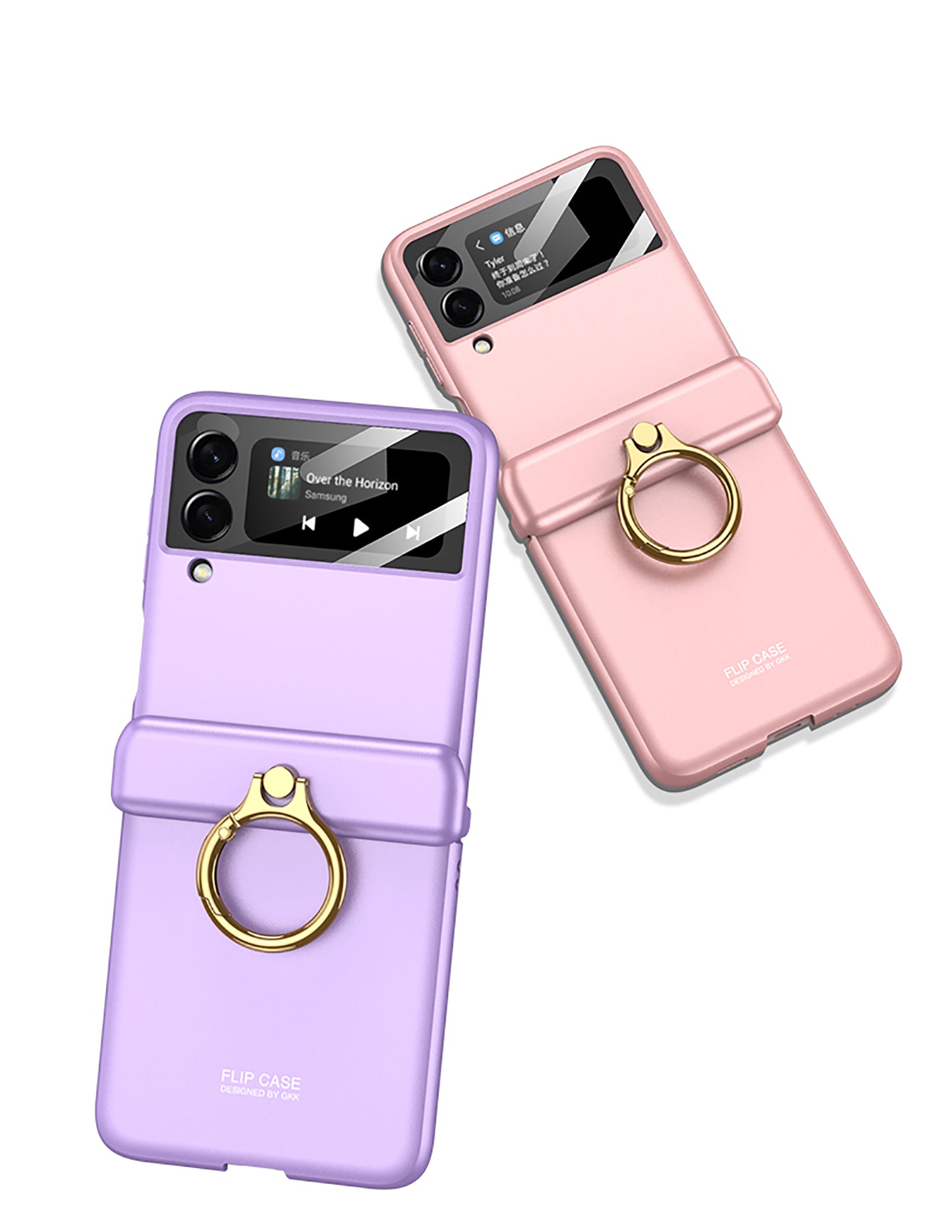 Magnetic hinges All-included Case For Samsung Galaxy Z Flip 3 5G Back Screen Glass Plastic Hard Cover For Samsung Flip3 Case