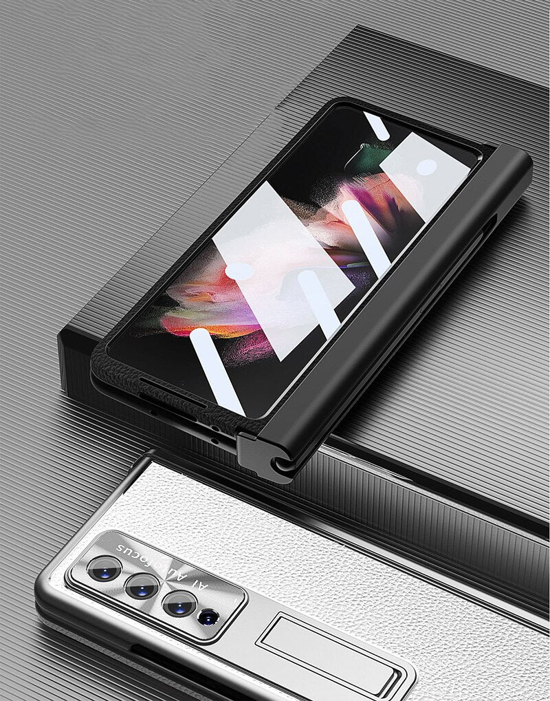 Samsung Galaxy Z Fold4  5G Aluminum Alloy Case Magnetic Hinge With Stylus