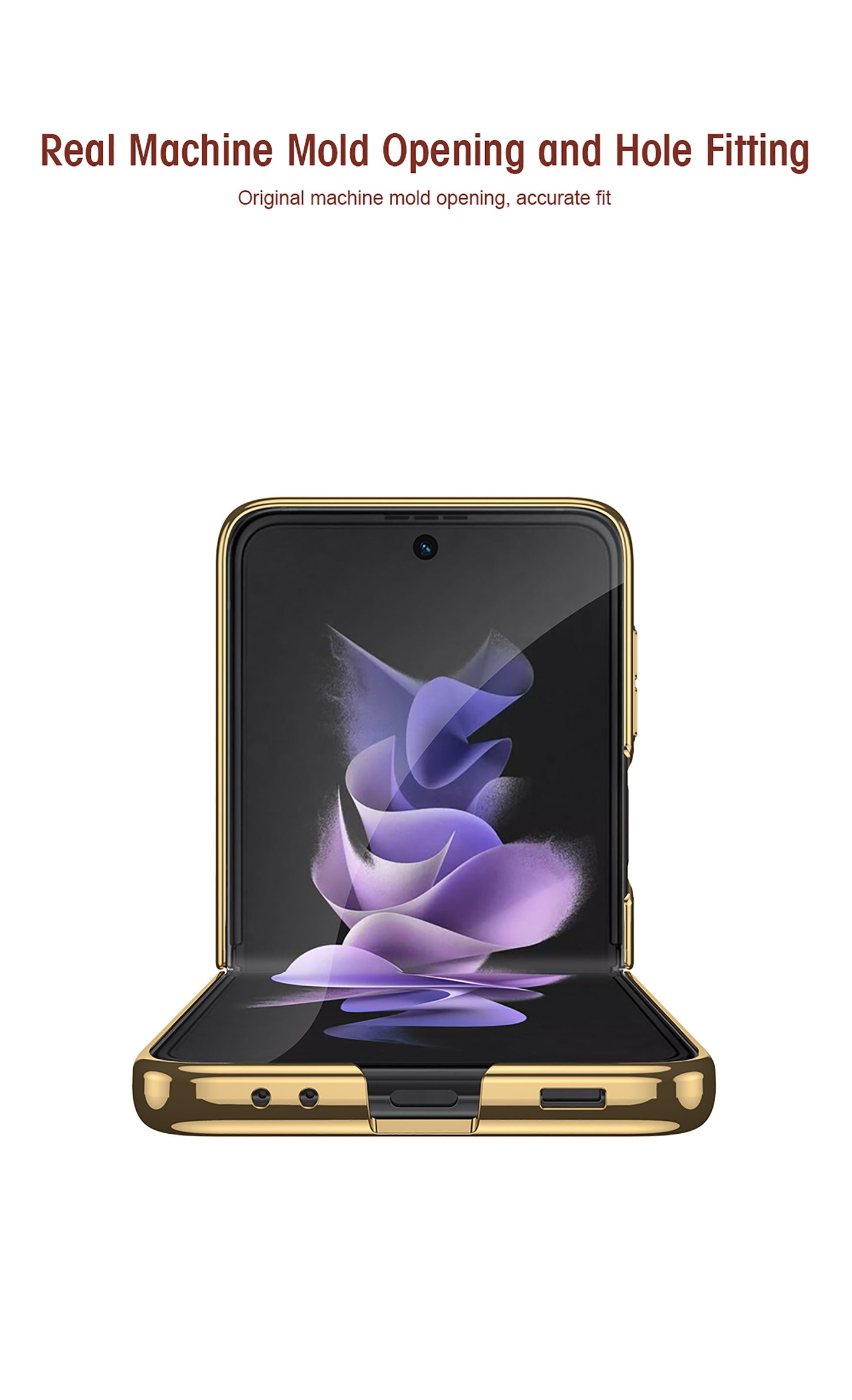 Shell Pattern Tempered Glass Case For Samsung Galaxy Z Flip 3 5G Plating Frame Ring hard Phone Cover For Galaxy Z Flip3 Case
