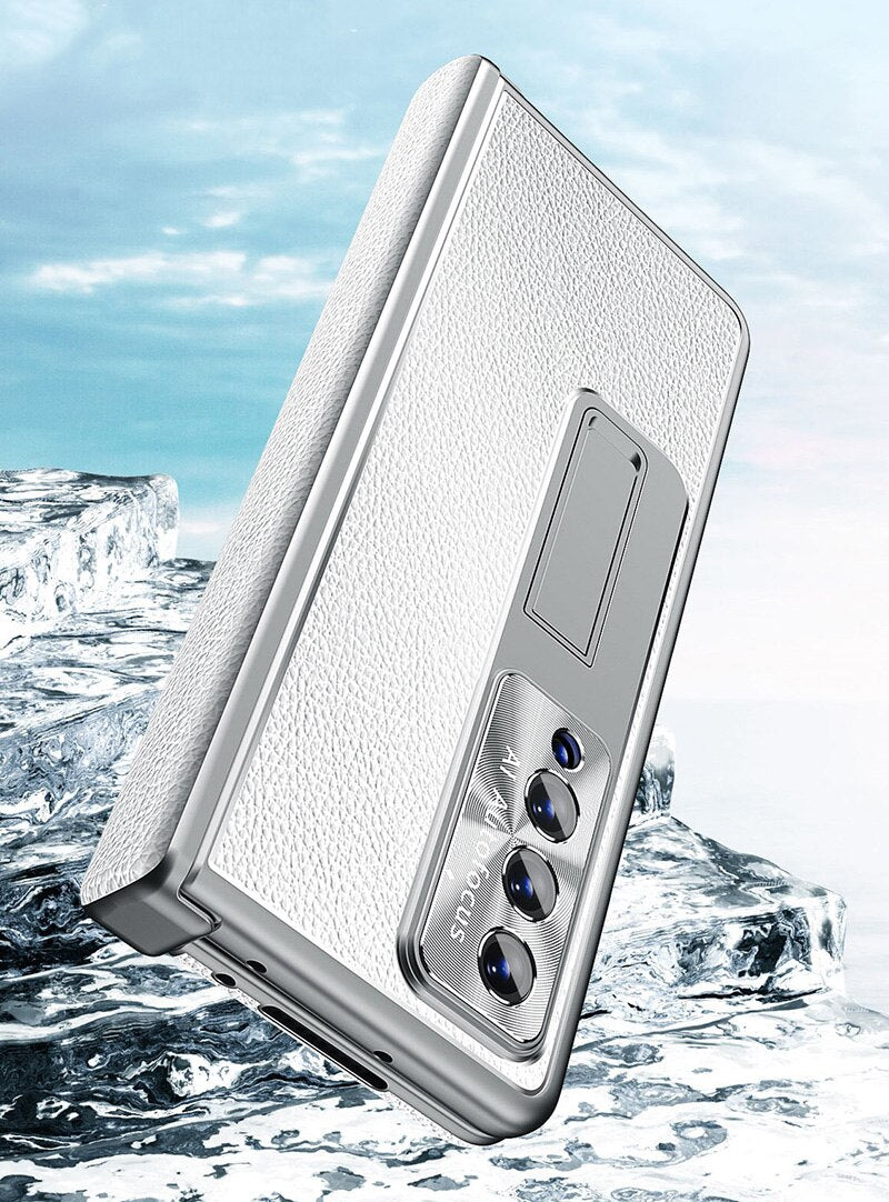 Samsung Galaxy Z Fold4  5G Aluminum Alloy Case Magnetic Hinge With Stylus